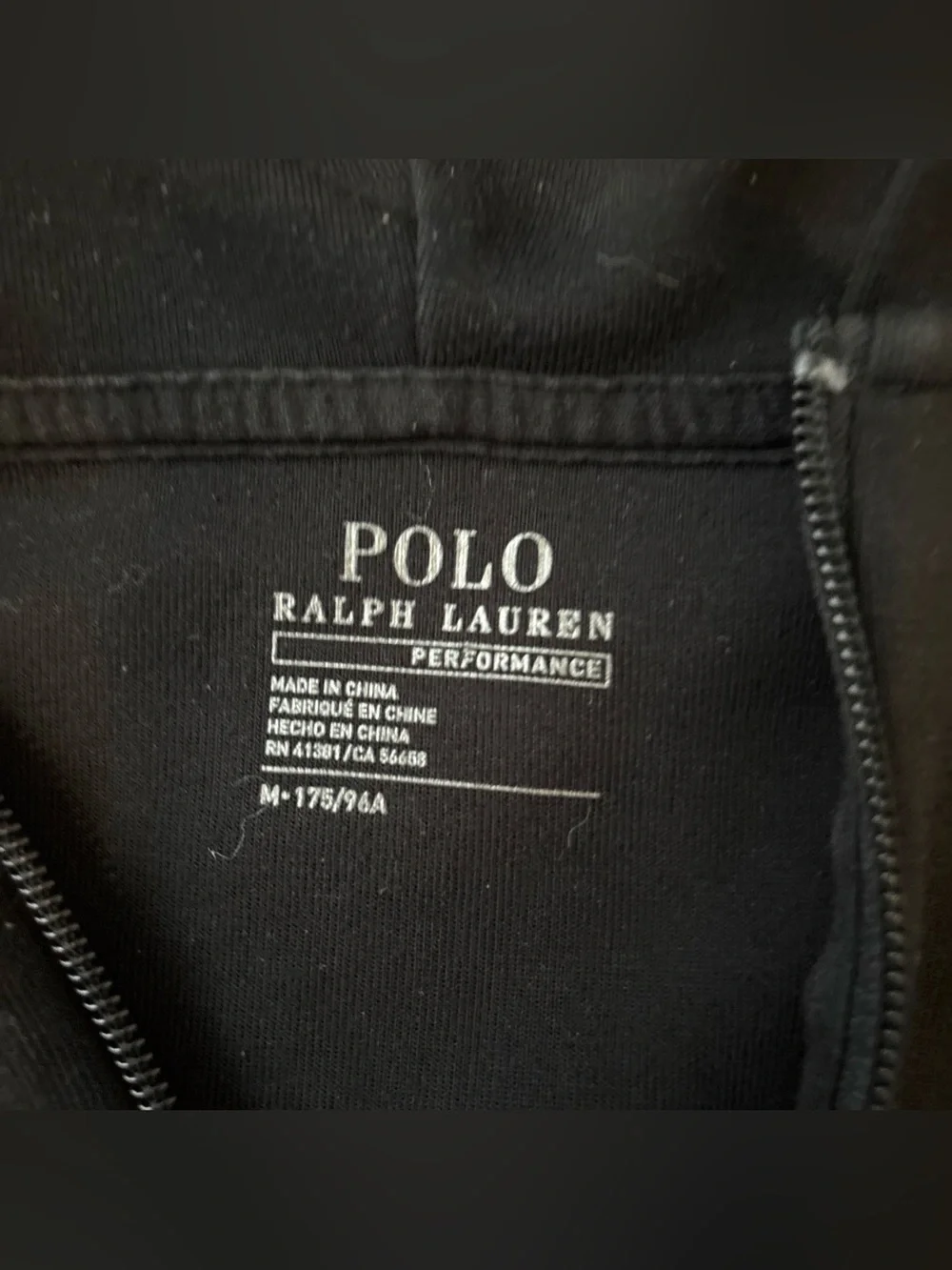 Polo by Ralph Lauren Black Full-Zip Hooded Sweater